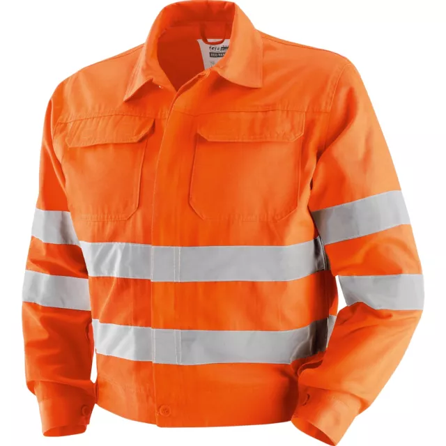 Giubbino giacca alta visibilità arancione con fasce retroriflettenti catarinfran