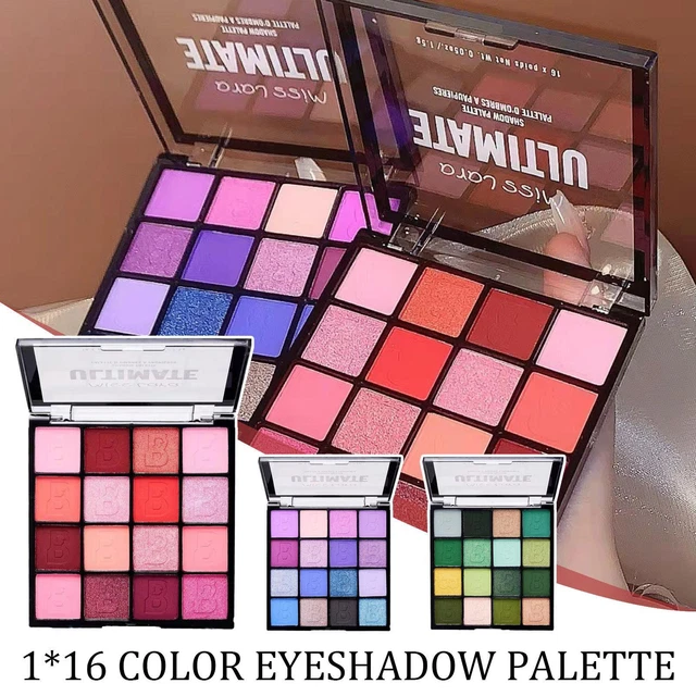 16 colores sombra de ojos perlada paleta mate maquillaje de sombra de ojos duradero F1J4