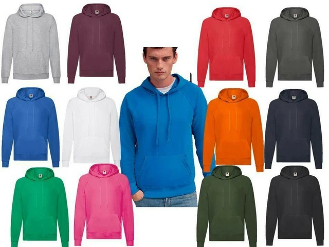 Felpa Leggera In Cotone Sgarzato da Uomo Con Cappuccio Fruit of the loom Maglia 2
