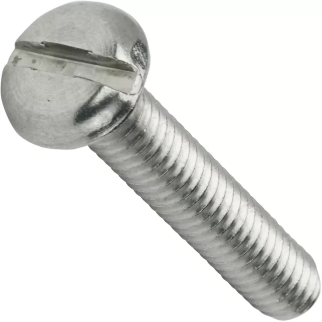 10-32 Pan Head Machine Screws Slotted Drive Stainless Steel All Sizes Available