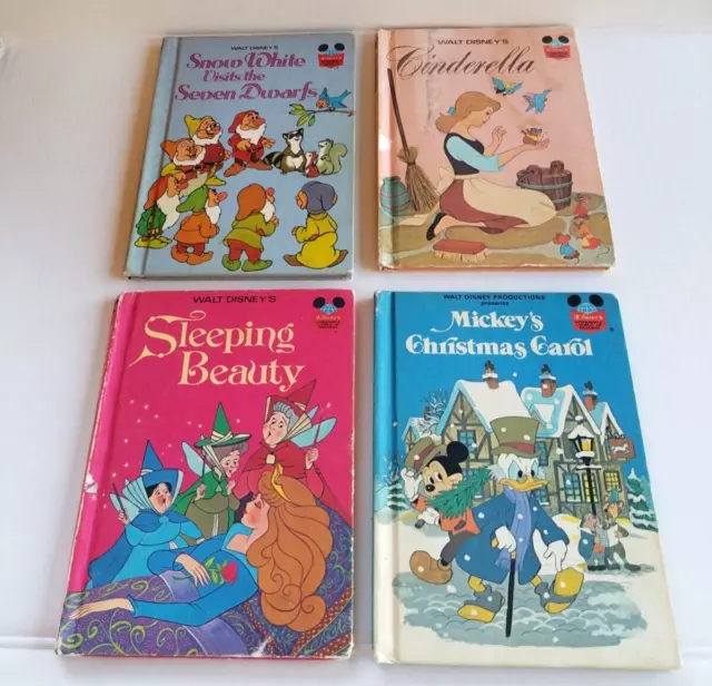 4 Walt Disneys Wonderful World Of Reading Books Club Editions 1979
