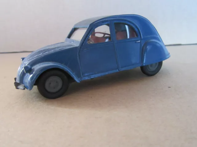 Vintage Kit Artesanal LM Plástico Citroën 2cv Tipo De 1948 Azul 1:43