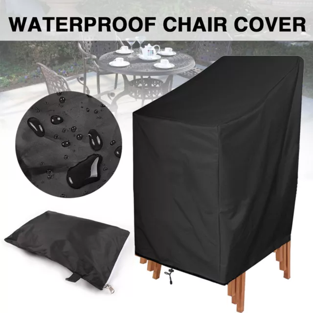 2 Pack Waterproof Chair Cover High Back Outdoor Patio Garden Furniture Covers