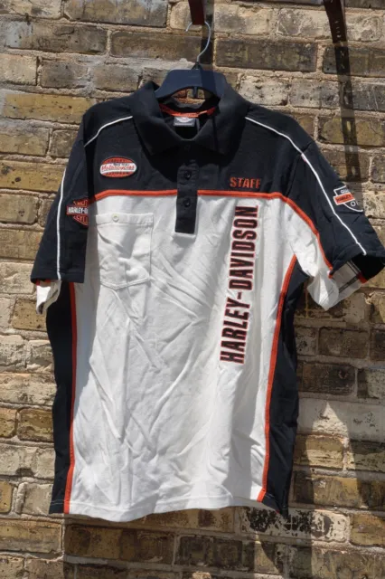 Harley-Davidson Motorcycles Men's Xl Motor Company Staff Pocket Polo Shirt Sale!
