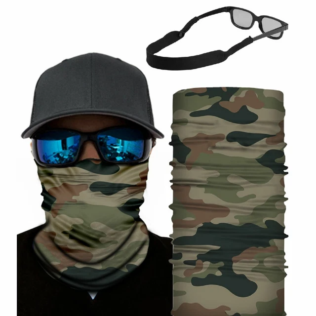Camo Neck Gaiter with Free Neoprene Glasses Strap