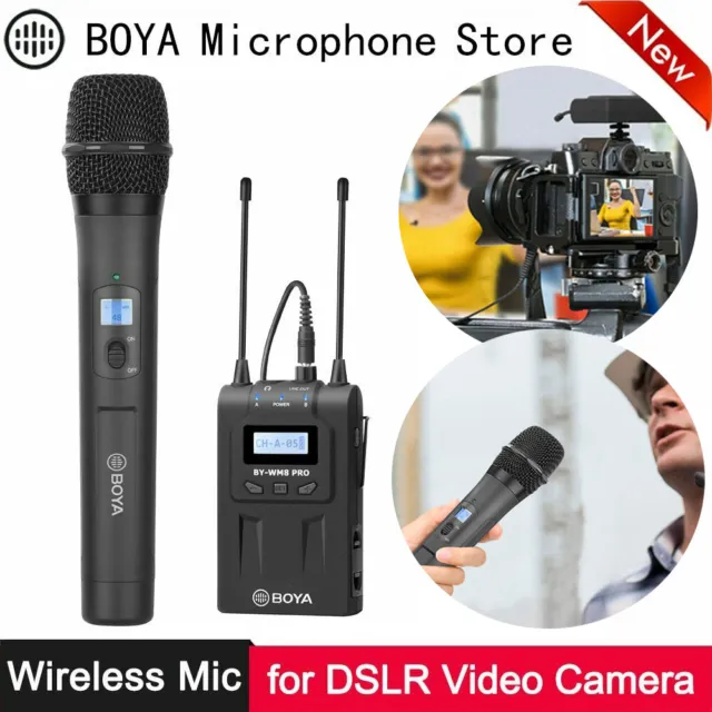 BOYA BY-WM8 Pro K3 Handheld UHF Dual-Channel Wireless Microphone System for DSLR