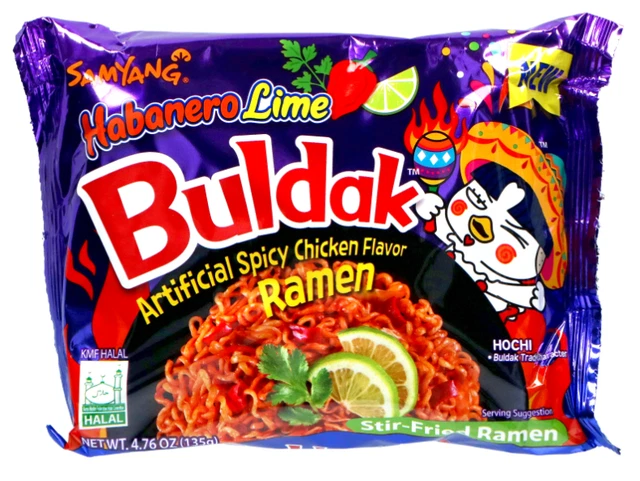 1x Samyang Buldak Habanero Lime Noodles Samyang Spicy Ramen Spice piccante...