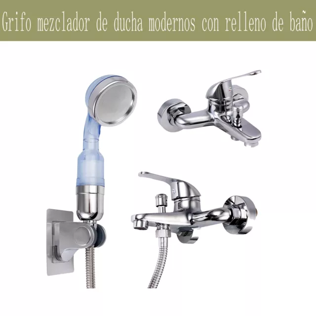 kit de Alcachofa Grifo de Bañera Mezclador Juego de Baño Ducha Monomando Faucet