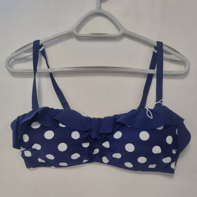 Boden Womens Navy and White Polka Dot Bikini Top - Size 14 UK