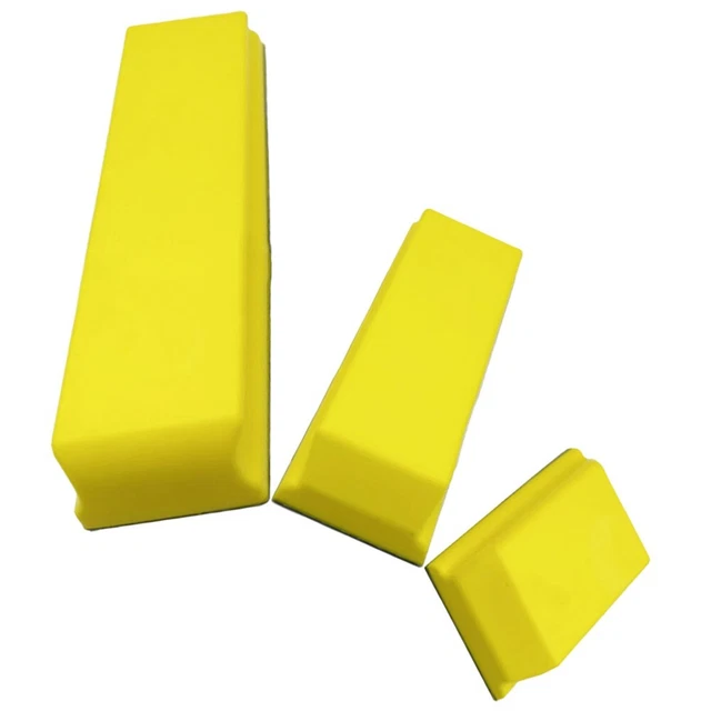 Set 7 Blocchi Levigatura Manuale Gialli – Forme Multiple Per Precisione Su Legno, Metallo E Zone Strette, Con Velcro E Impugnatura Ergonomica