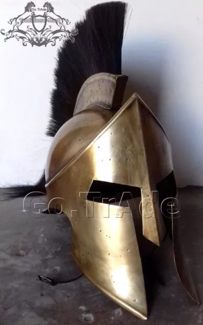 Greek Roman Worrier SPARTAN Helmet Medieval 300 Movie King Leonidas Costume Gifj