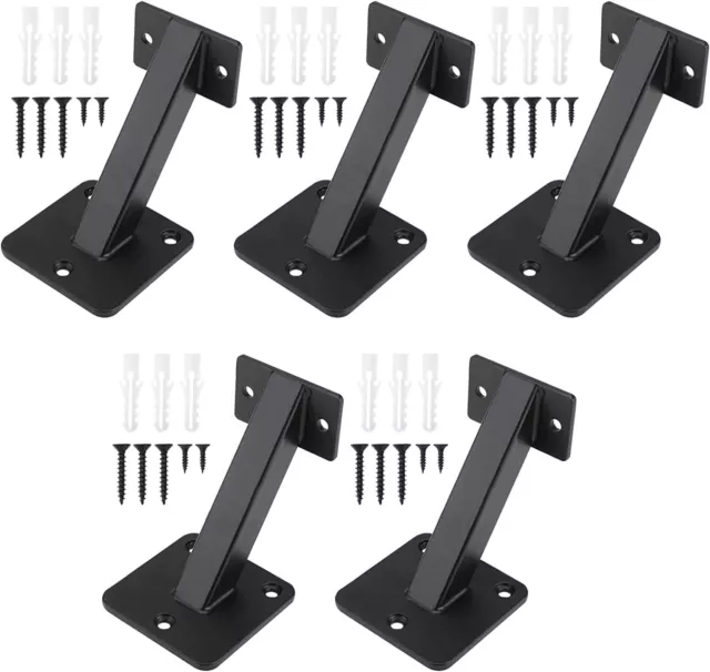 Soporte de pasamanos RealPlus 5 piezas soportes de pasamanos de acero para barandilla escalera
