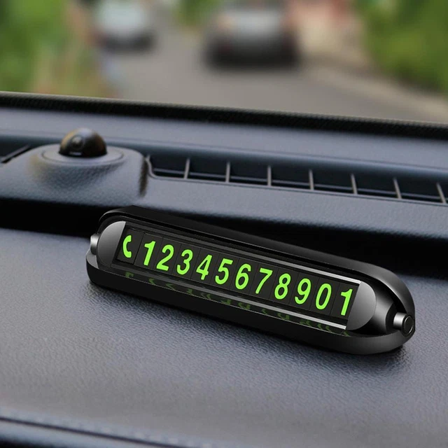 Parcheggio Temporaneo Auto Luminoso Numero Di Telefono Targa Accessori Aromaterapia