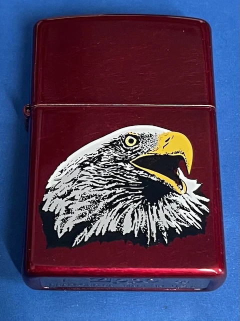 Zippo 2008 American Eagle Candy Apple Red Lighter Unfired In Box V707