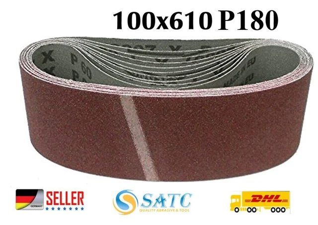 Nastri Abrasivi Tessuto 50x686mm Grana P120 - 10 Pezzi Per Levigatrici - Foto 9