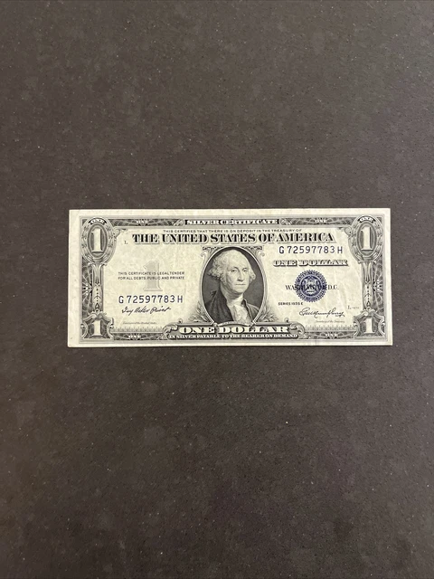 1935E $1 Silver Certificate Uncirculated Unc Fr 1614 Block Gh