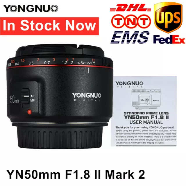Yongnuo YN50mm F1.8 II Mark 2 Large Aperture Auto Focus Lens For Canon Nikon Cam