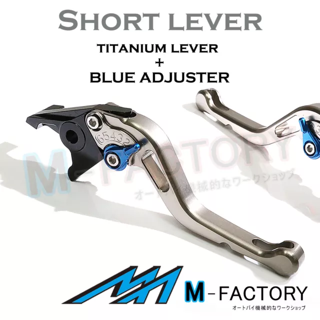 Fit Yamaha TMAX 530 XP500 15 16  M-Factory Short Levers Set TITANIUM BLUE