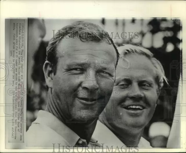 1970 Press Photo Arnold Palmer and Jack Nicklaus at Four Ball Championship