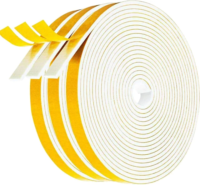 ZKGYUS Guarnizione Finestra 6mm X 1.5mm, Nastro Sigillante Autoadesivo,...