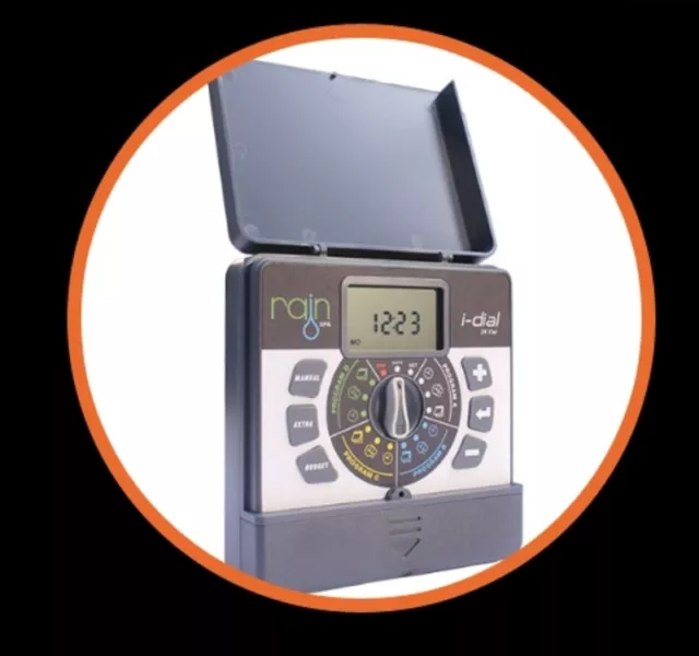 Programmatore Centralina Irrigazione Rain I-Dial 4 Zone Settori Stagna X Esterno