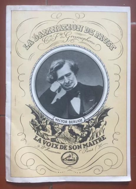 Programme LA DAMNATION DE FAUST Hector Berlioz VOIX DE SON MAITRE 1931