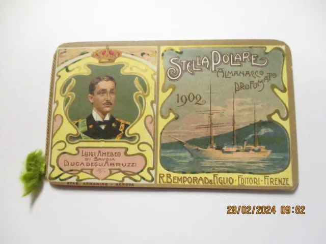 Spedizione Polare Duca Degli Abruzzi Polo Nord Calendarietto Stella Polare 1902