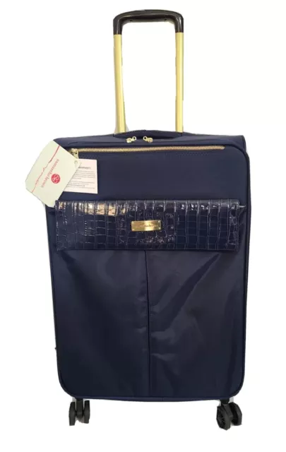 Samantha Brown Croco Detail 26" Spinner Luggage-Navy-NWT