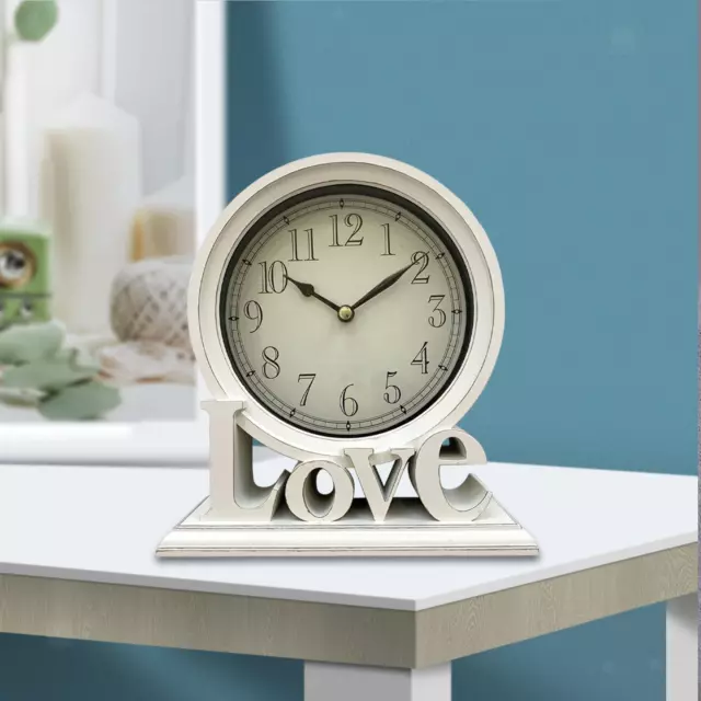 Orologio Da Tavolo Rotondo  Decorativo Antigraffio Casale Silenzioso