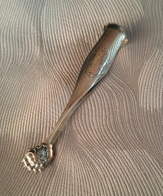 Pince à Broche/Robe Ancienne Art Nouveau (1895-1910) - Plaqué Argent Massif, Rare