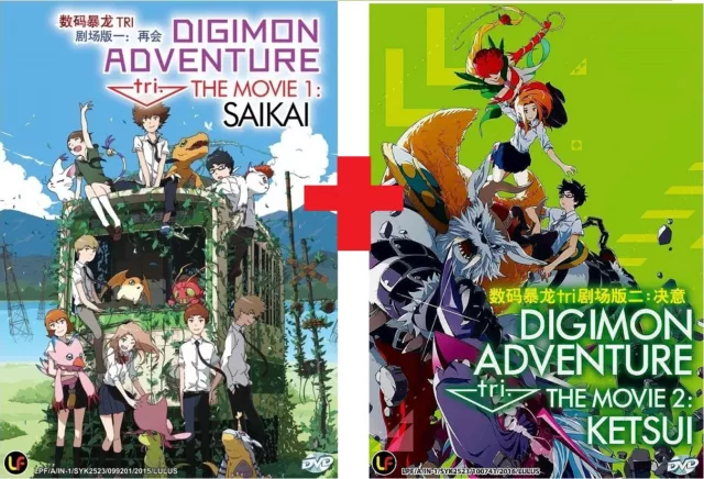 ANIME DIGIMON & ADVENTURE TRI COMPLETE MOVIE COLLECTIONS 15 IN 1 DVD +FREE  ANIME