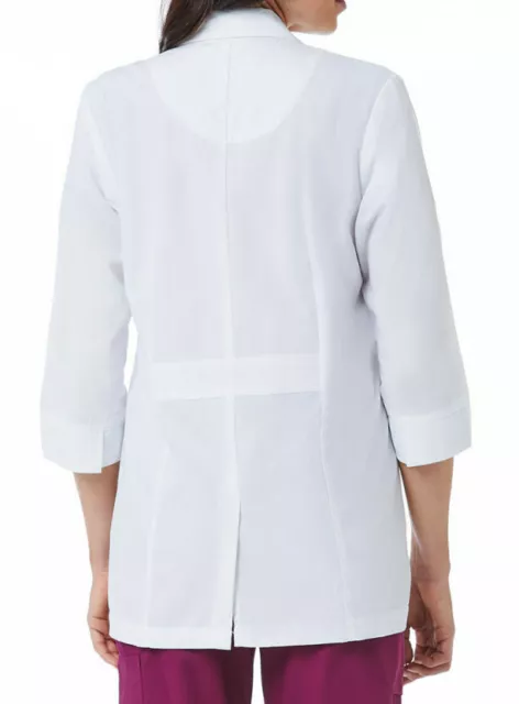 Red Panda Women's White Lab Coat Style 7126 29" Length 3/4" Sleeve Size XS - 3XL 2