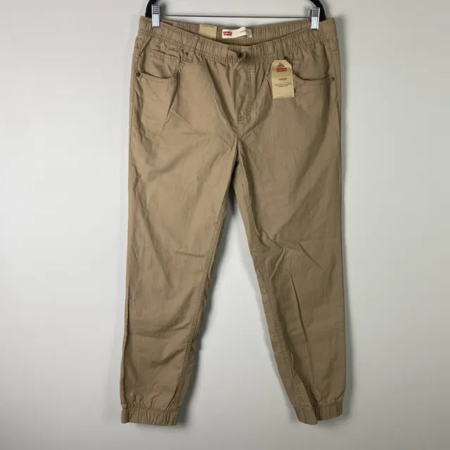 Levis Ripstop Jogger Pants Mens XL Tan Pull On Tapered Leg