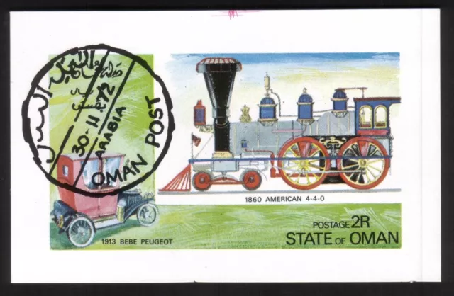 Transportation: 1913 Car & 1860 Train - Mini Souvenir Sheet