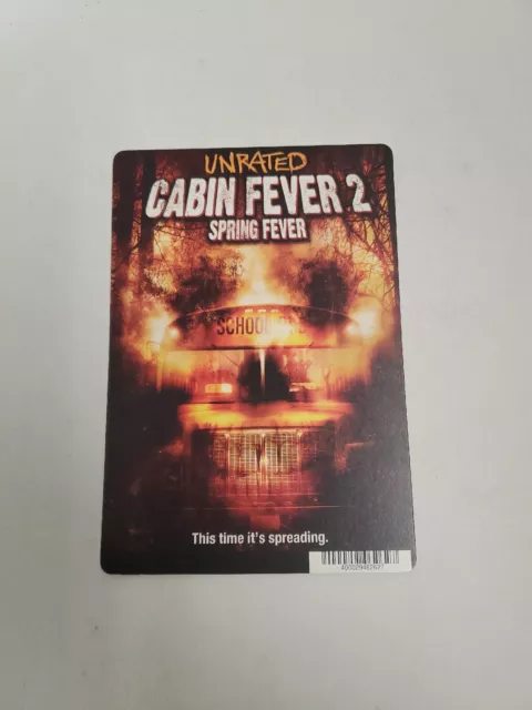Cabin Fever 2 Spring Fever  BLOCKBUSTER SHELF DVD BACKER CARD ONLY 5.5"X8"