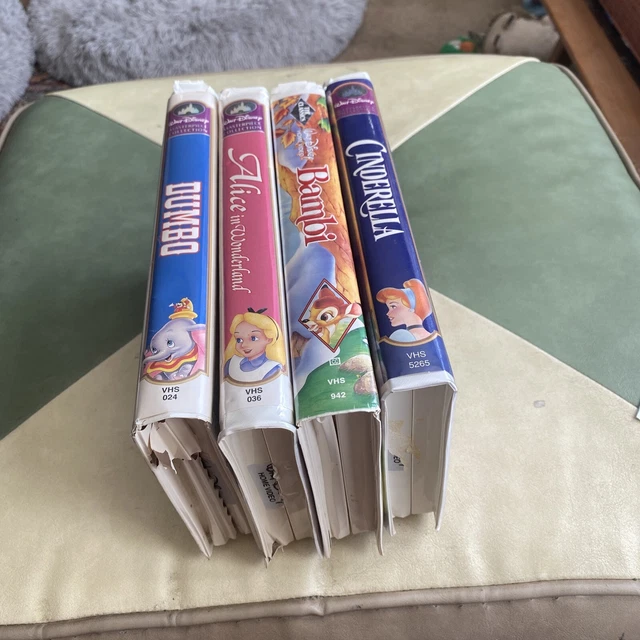 4 WALT DISNEY VHS Tapes LION KING ALADDIN CINDERELLA 2, ALICE