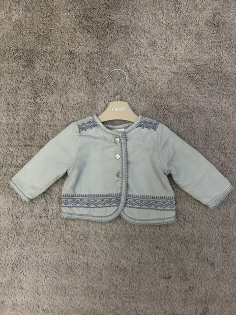 Next Baby Girl 0-3 Months Jacket Cardigan Embroidered