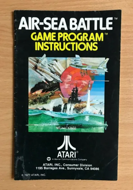 ATARI 2600 - AIR-SEA BATTLE - Instruction Manual