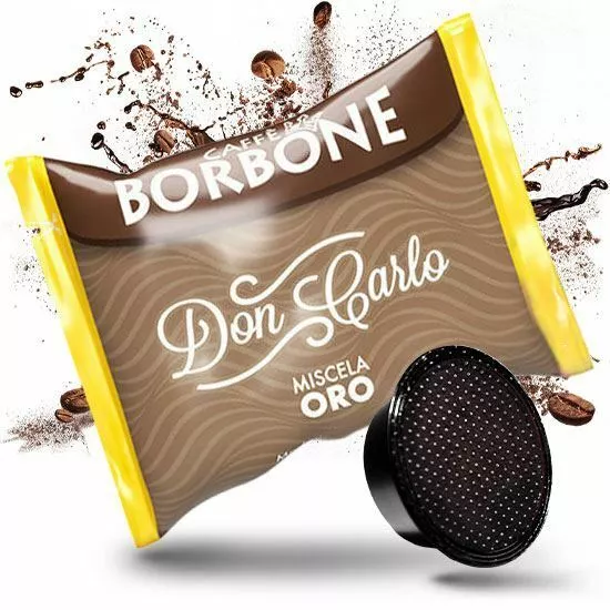 50 Cialde Capsule Compatibili Lavazza A Modo Mio Caffe' Borbone Don Carlo Oro