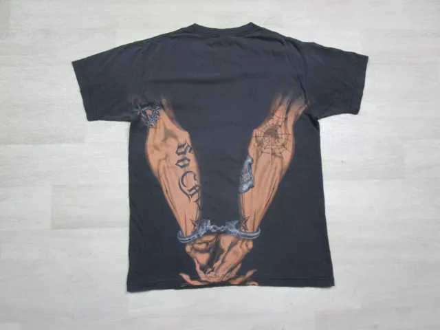 VINTAGE NO FEAR So Cal T Shirt Sz (S) Crew Neck 90's Y2K Double