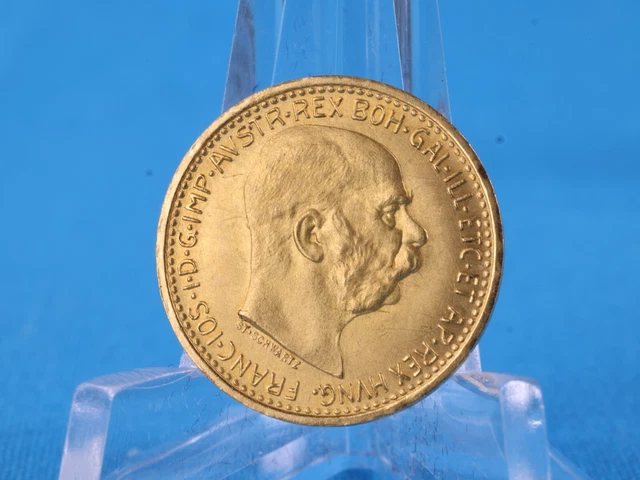 Austria 10 crowns 1912 Franz Josef * 3.38 grams - 900 gold * vz/st