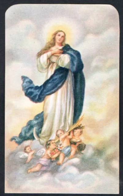 Santino antico de la Madonna Inmaculada image pieuse estampa holy card