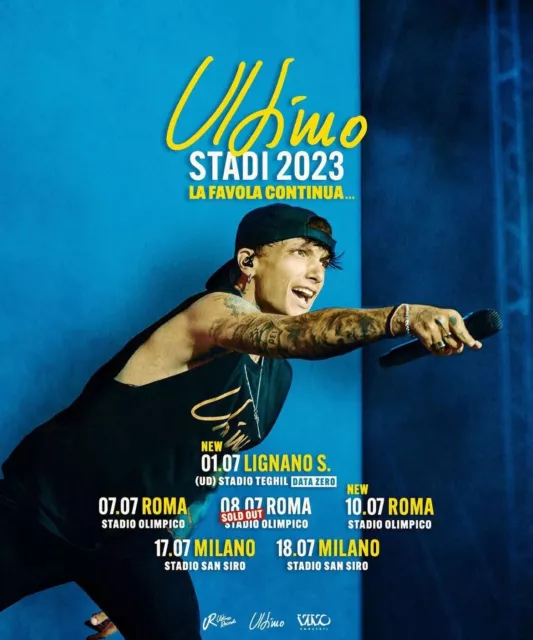 Biglietto - Ultimo Roma 8 Luglio 2023