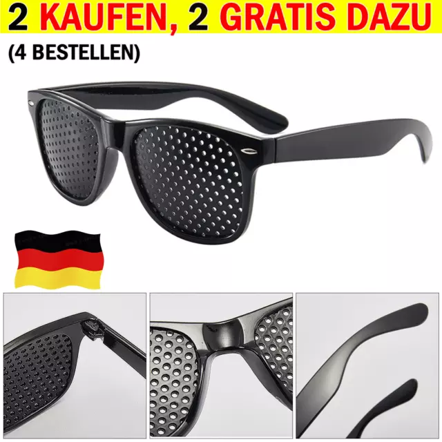 Rasterbrille Gitterbrille Augentraining Unisex Sehkorrektur Pinhole Loch Brille