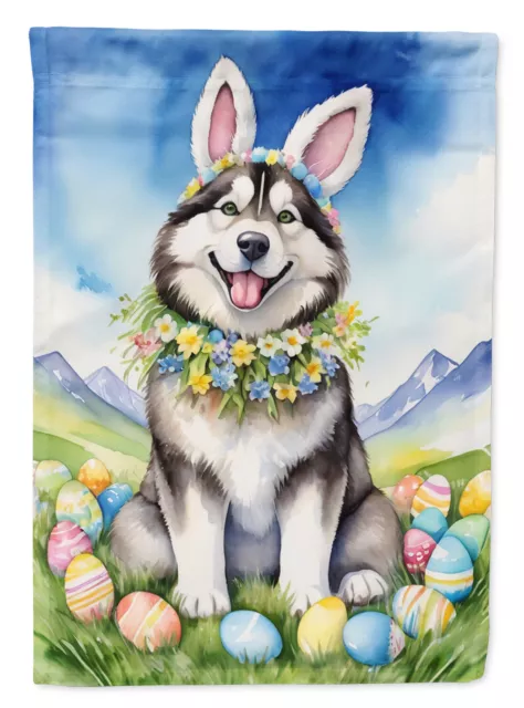 Alaskan Malamute Easter Egg Hunt Flag Garden Size DAC4921GF