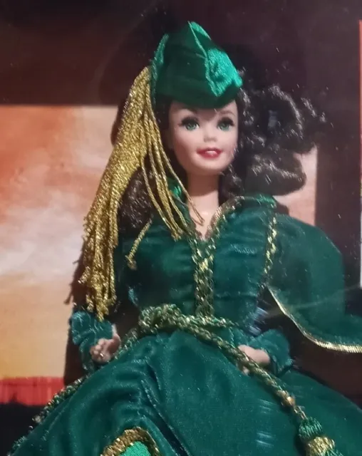 Vintage 1994 Barbie SCARLETT O'HARA Gone with the Wind Green Dress Mattel 12045