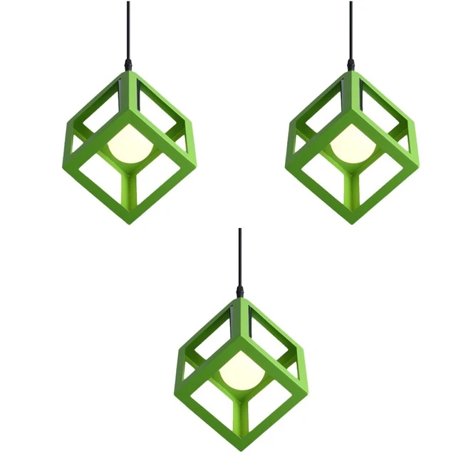 3 stücke Quartett Eisen Kronleuchter Geometrische Showcase Licht für Bar
