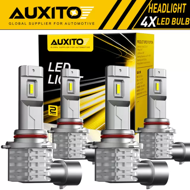 4x AUXITO 9005 9006 LED Headlight Bulbs High Low Beam Kit Extremely White M4 EOA