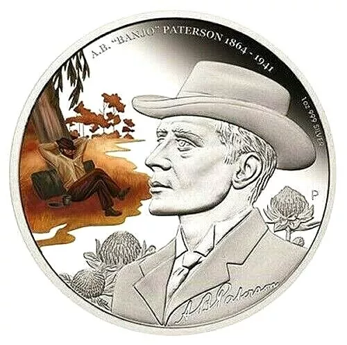 Silbermünze A.B. Banjo Paterson 2014 - Australien - 150. Jahrestag - 1 Oz PP