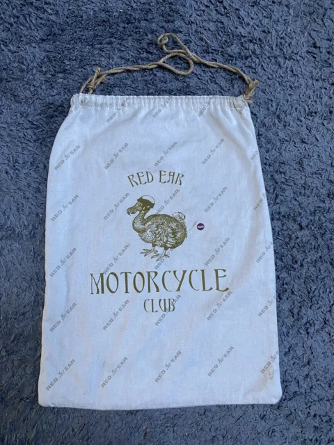 Red Ear Paul Smith Motorcycle Club Canvas Draw String Shoe Bag